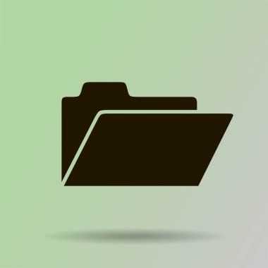 Klasör simgesi düz tasarım 