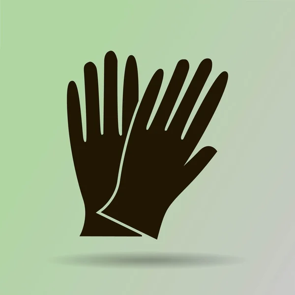 Pracovní rukavice ikony plochý design — Stockový vektor