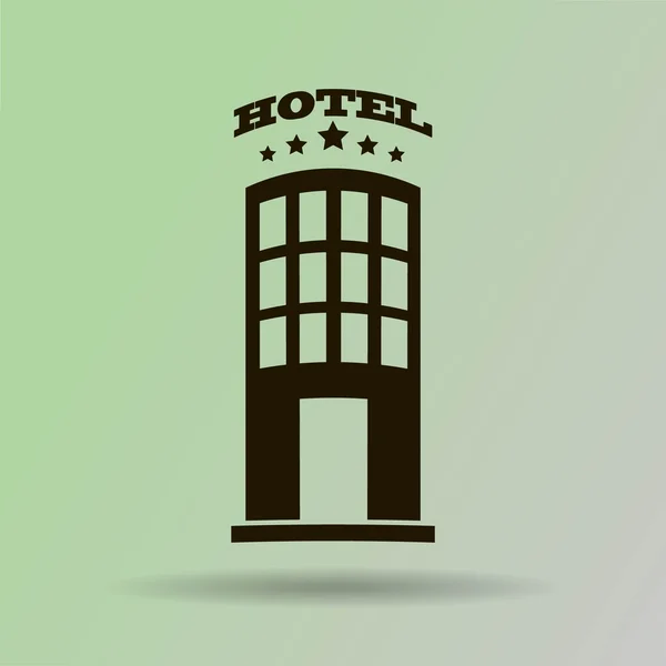 Icona dell'hotel design piatto — Vettoriale Stock