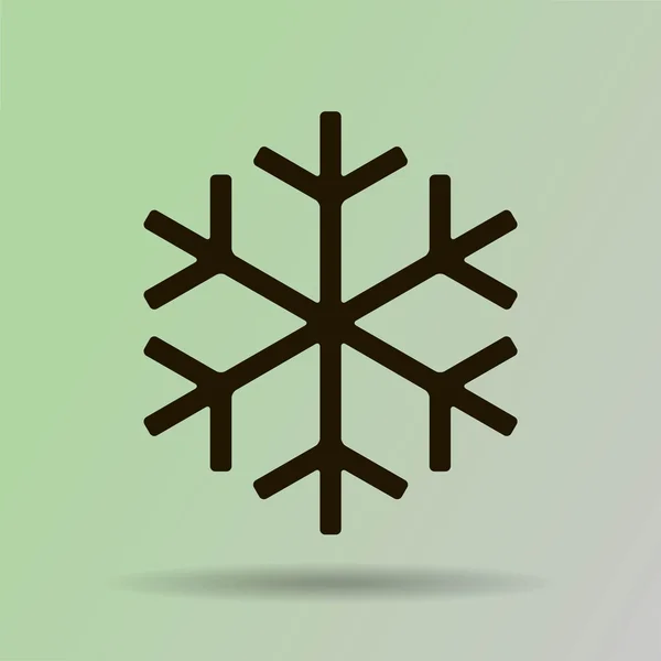 Snöflinga ikonen platt design — Stock vektor