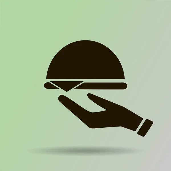 Icono de camarero diseño plano — Vector de stock