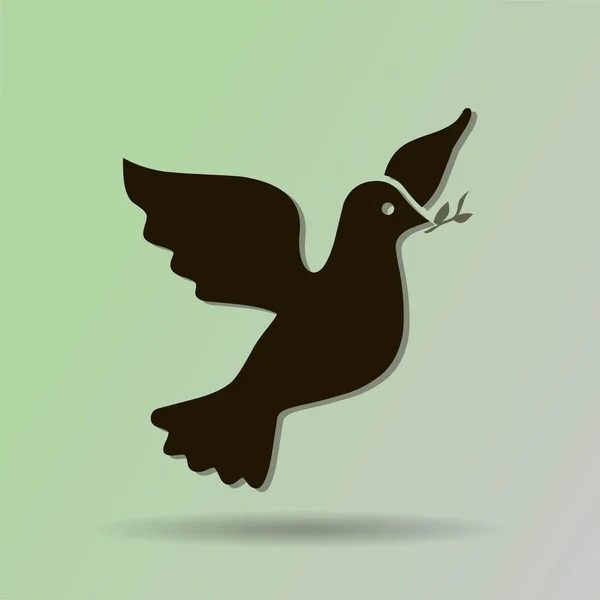 Pigeon ícone design plano — Vetor de Stock