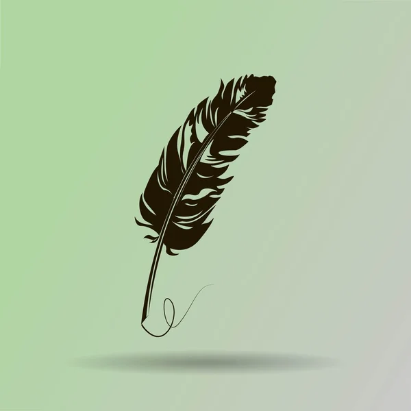 Feather pen icon — Stock Vector