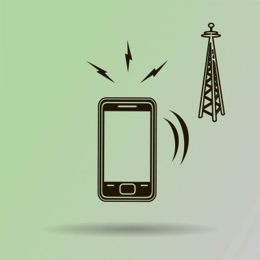 Anten ve telefon simgesi 
