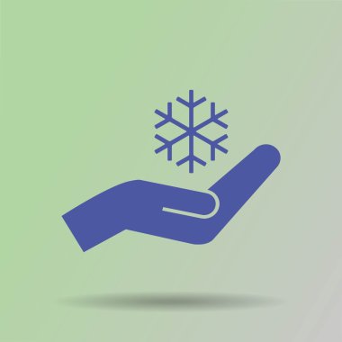 Kar tanesi el simgesi 