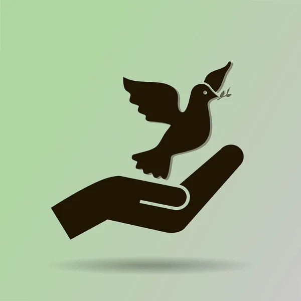Голубий птах в руці — стоковий вектор