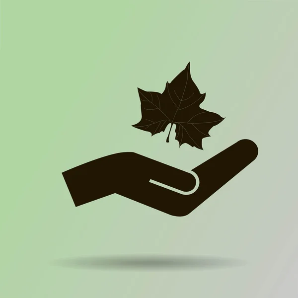 Maple leaf girosaldi pictogram — Stockvector