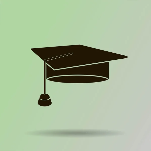 Graduación tapa icono fondo — Vector de stock