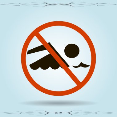 No swimming sign clipart
