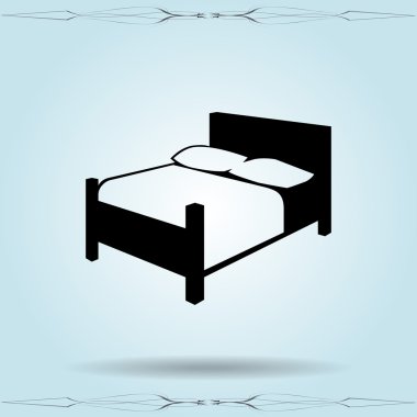 Bed icon illustration clipart