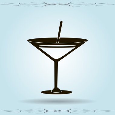 kokteyl simgesi illüstrasyon
