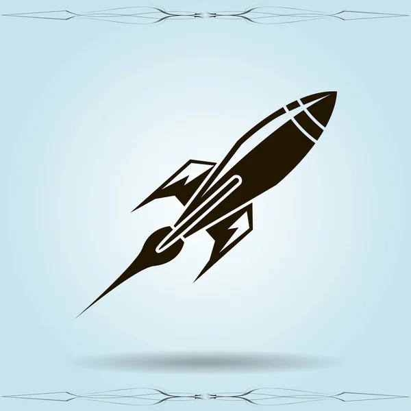 Rocket icon illustration — Stock Vector