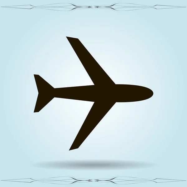 Ilustración de icono de avión — Vector de stock