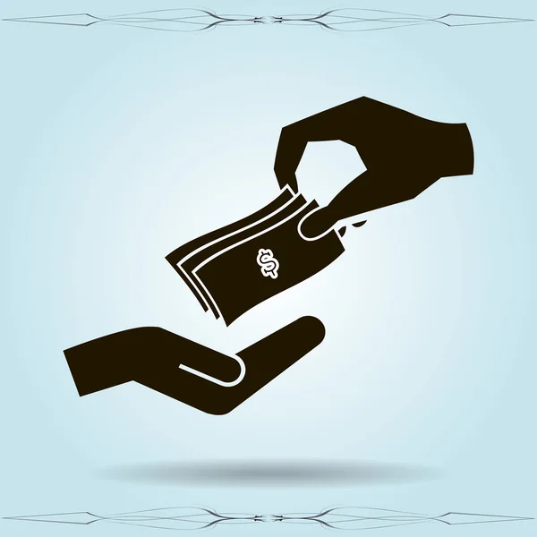 Argent cash icône . — Image vectorielle