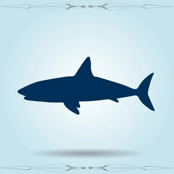 Obrázek ikony žralok — Stockový vektor