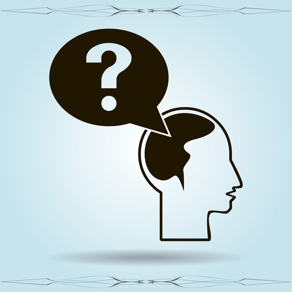 знак вопроса и человек
