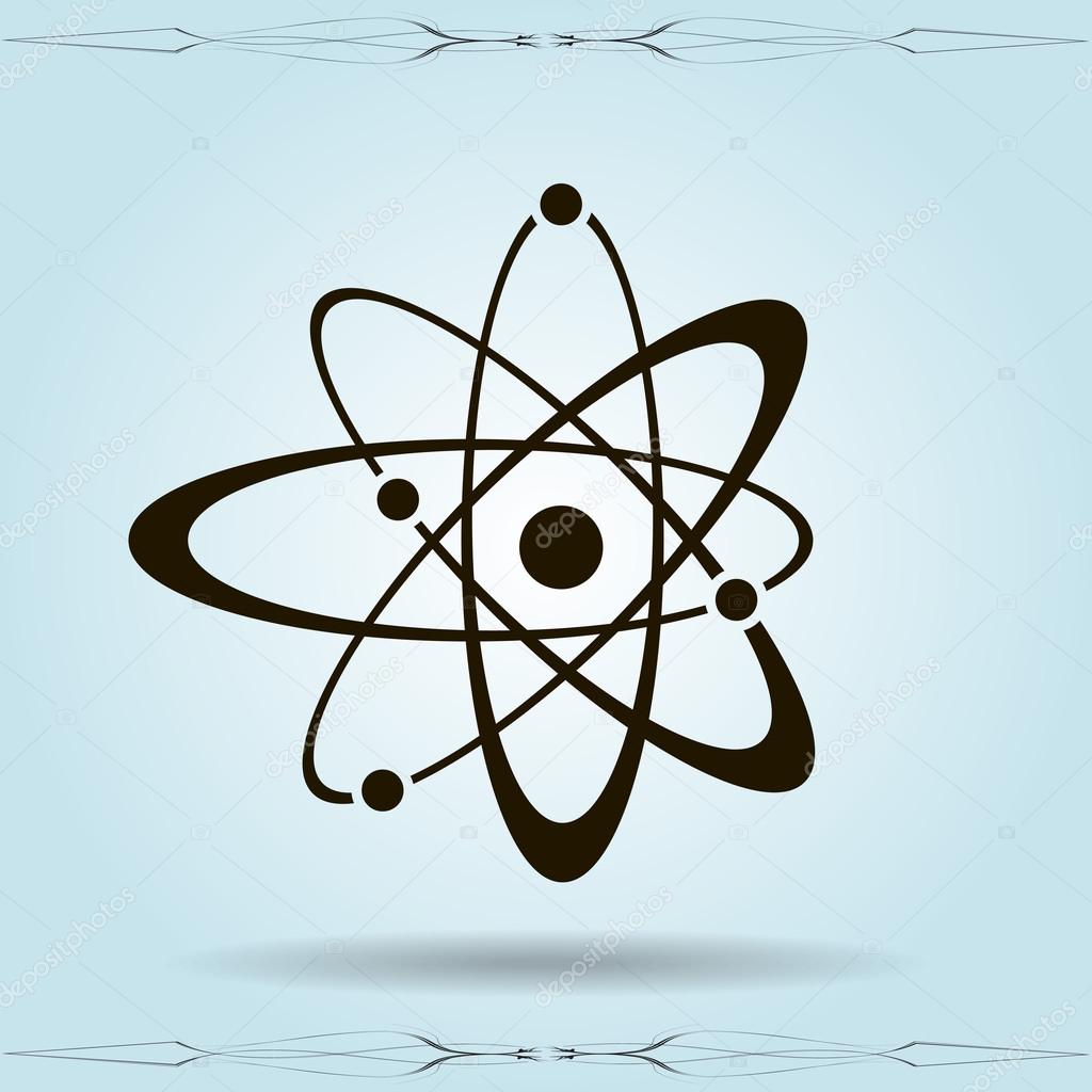 Atom sign icon