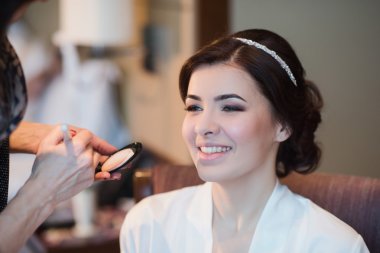 Güzel saç makyaj kadınla