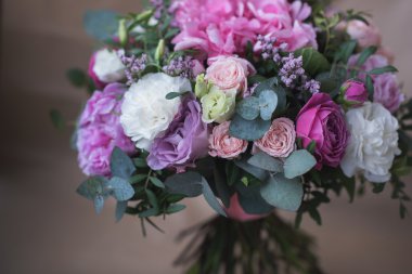 güzel parlak düğün buketi