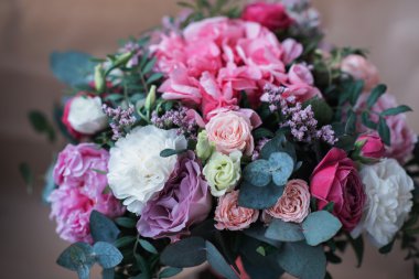 güzel parlak düğün buketi