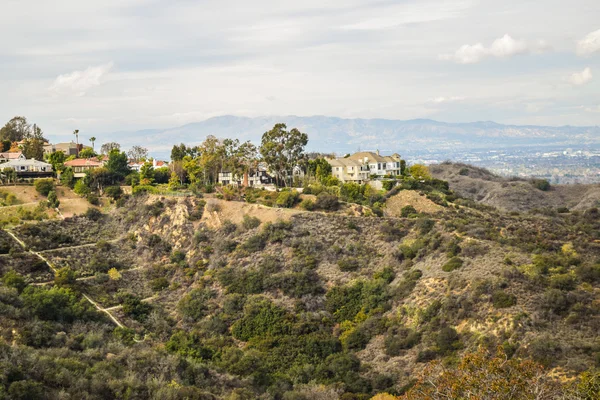 Vista aérea de la ciudad de Los Ángeles desde el parque Runyon Canyon Mountain View —  Fotos de Stock