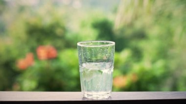 limon dilimi suya düşüyor.