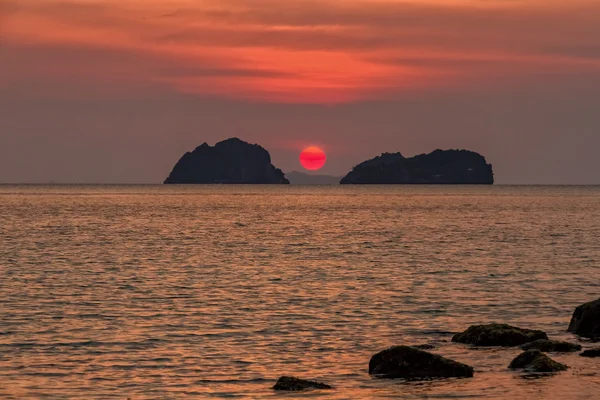 Puesta Sol Color Una Isla Tropical Koh Samui Tailandia — Foto de Stock