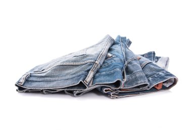 Eski kısa jean izole