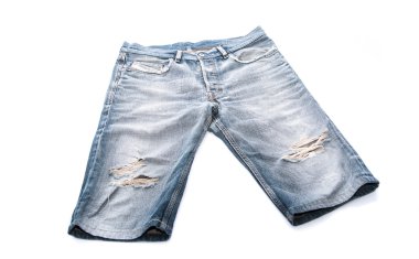 Eski kısa jean izole