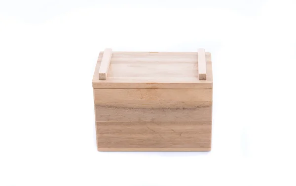Boîte en bois isolée — Photo