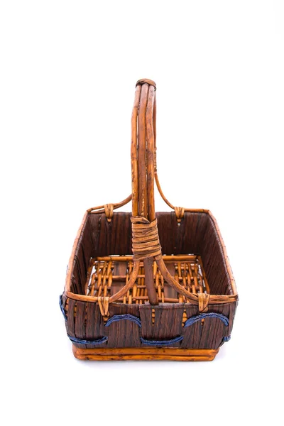 Пустой подарок деревянная корзина — стоковое фото