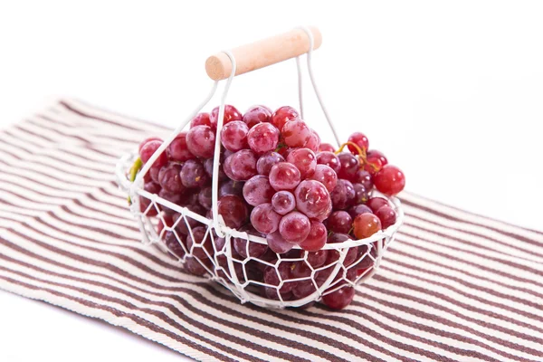 Grape in iron basket — Stock Photo, Image