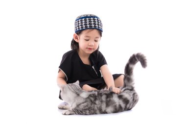 Sevimli Müslüman çocuk