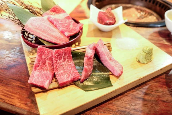 Wagyu barbacoa Chacoal Grill estilo japonés — Foto de Stock