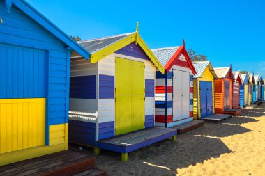 Renkli sahil evi Brighton Beach