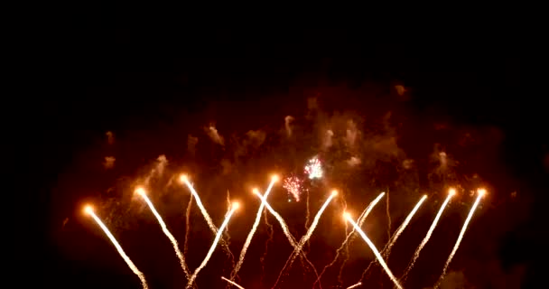 Feuerwerk Feiern Jubiläum Frohes Neues Jahr 2022 Juli Feiertag Buntes — Stockvideo