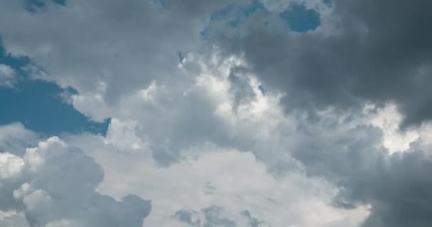 Zaman Akışı Karanlık Fırtına Dramatik Kara Gökyüzü Arkaplanı Bulutları Fırtınadan — Stok video