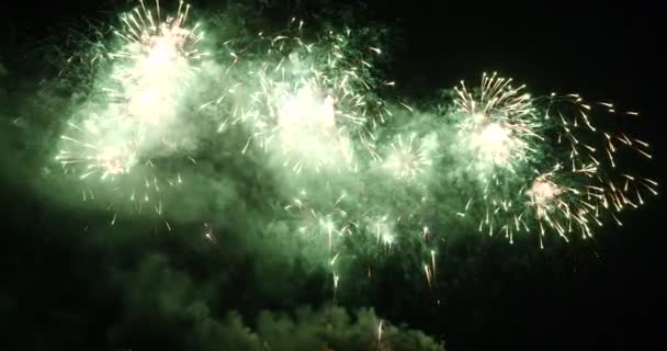 Ohňostroj Slaví Výročí Šťastný Nový Rok 2022 Červencový Sváteční Festival — Stock video
