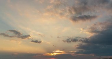 Timelapse Sunset mountain range beautiful landscape mist, dusk golden time dramatic sky. Time lapse Beautiful landscape motion high mountain ridge mist panning panorama scenery dawn dramatic sky. 