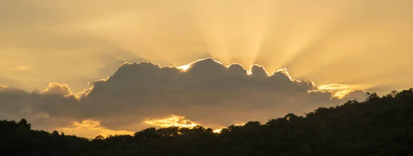 Dramatic Sunset Sky Range Beautiful Landscape Dusk Golden Time Vibrant — Stock Photo, Image