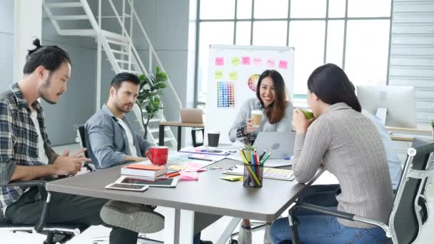 Multi Ethnics Trabajo Equipo Colaboración Reunión Equipos Concepto Comunicación Personas — Vídeo de stock