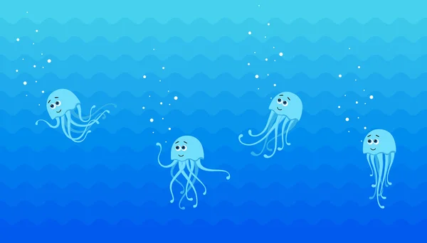 矢量图的水母 — 图库矢量图片