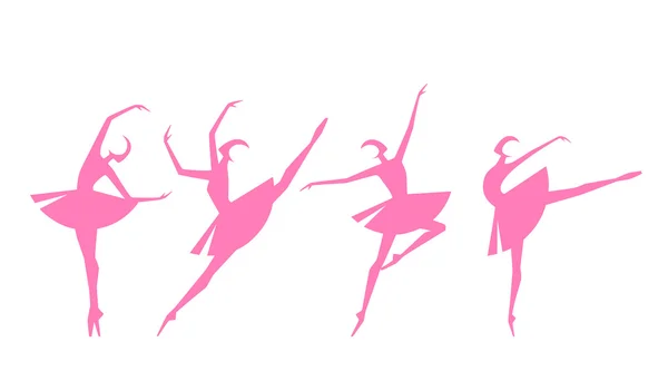 Set of ballet dancers — Stockvector