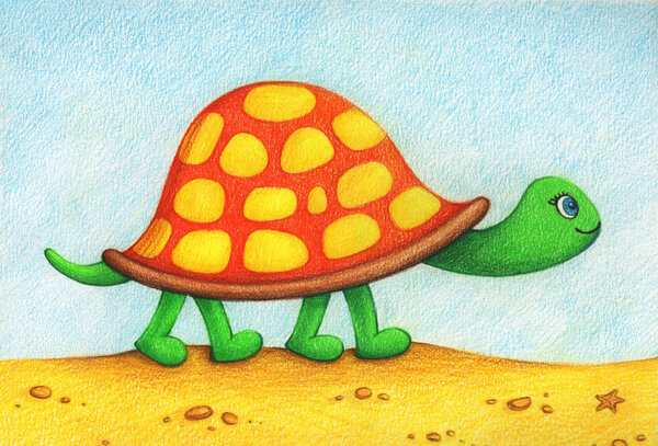 Маленькая милая черепашка
