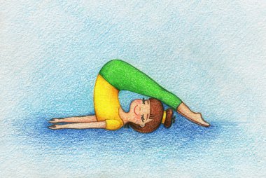 Yoga yapan kız.
