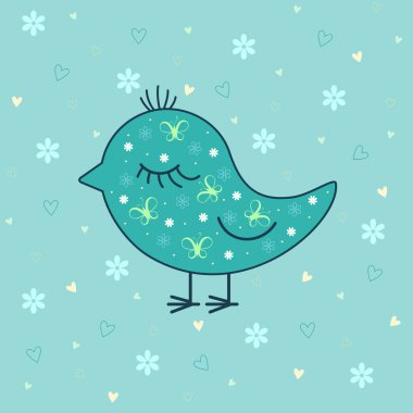 kuşun vektör illüstrasyonu