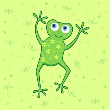 Kurbağa vektör çizim