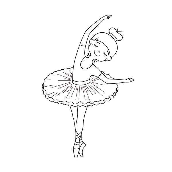 Little ballet dancer — Stock Vector