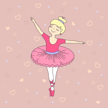 Güzel küçük balet vektör çizim