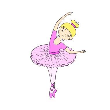 Güzel küçük balet vektör çizim